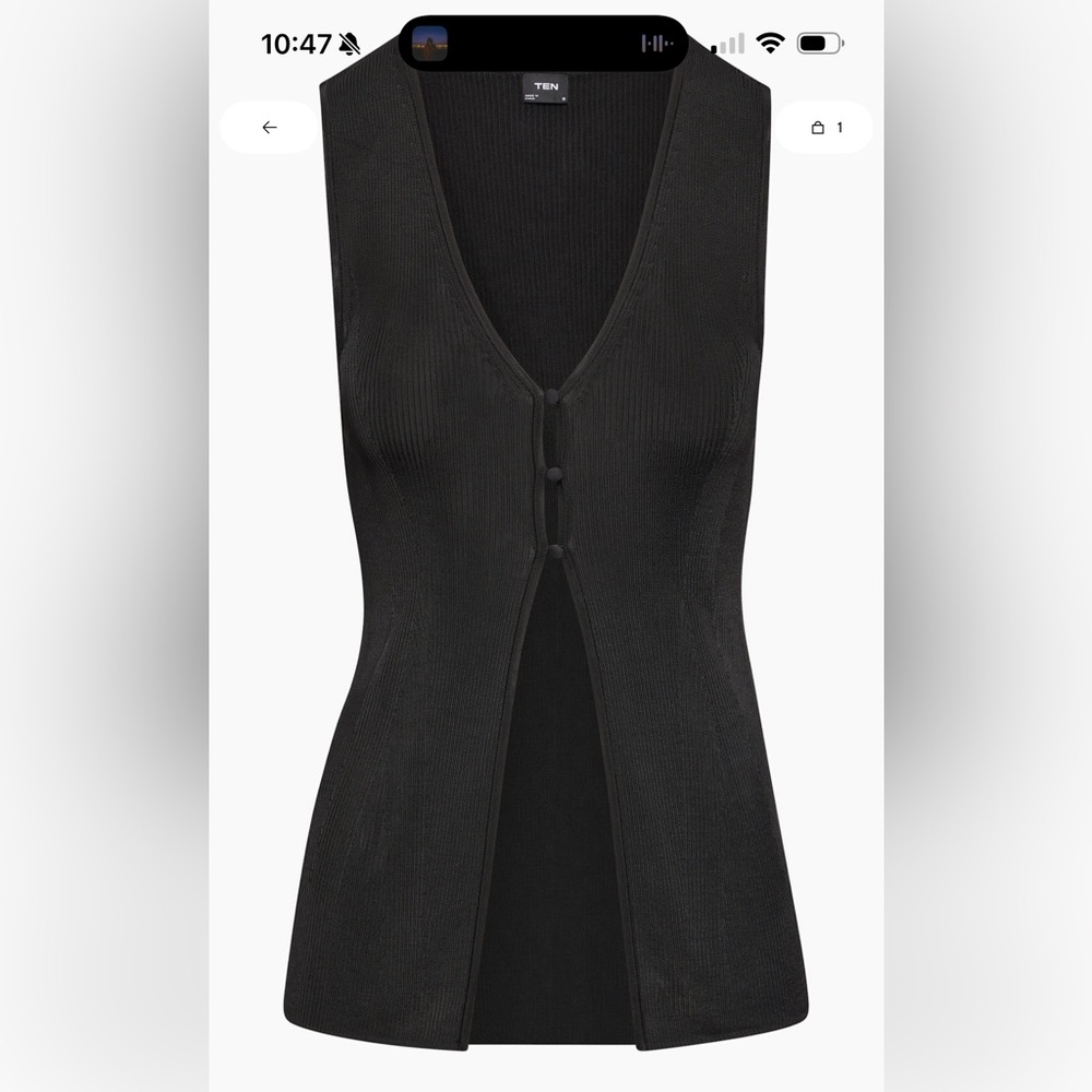 Aritzia, Ten by Babaton Rendezvous top black